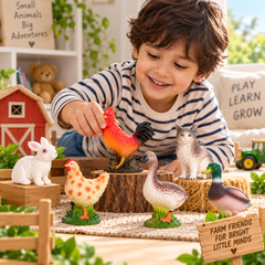 Farm Animal Figure Set – 6 Realistic Animal Toys for Kids