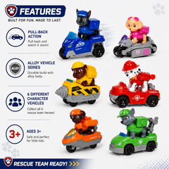 Rescue Team Pull-Back Alloy Character Vehicle – Assorted Designs