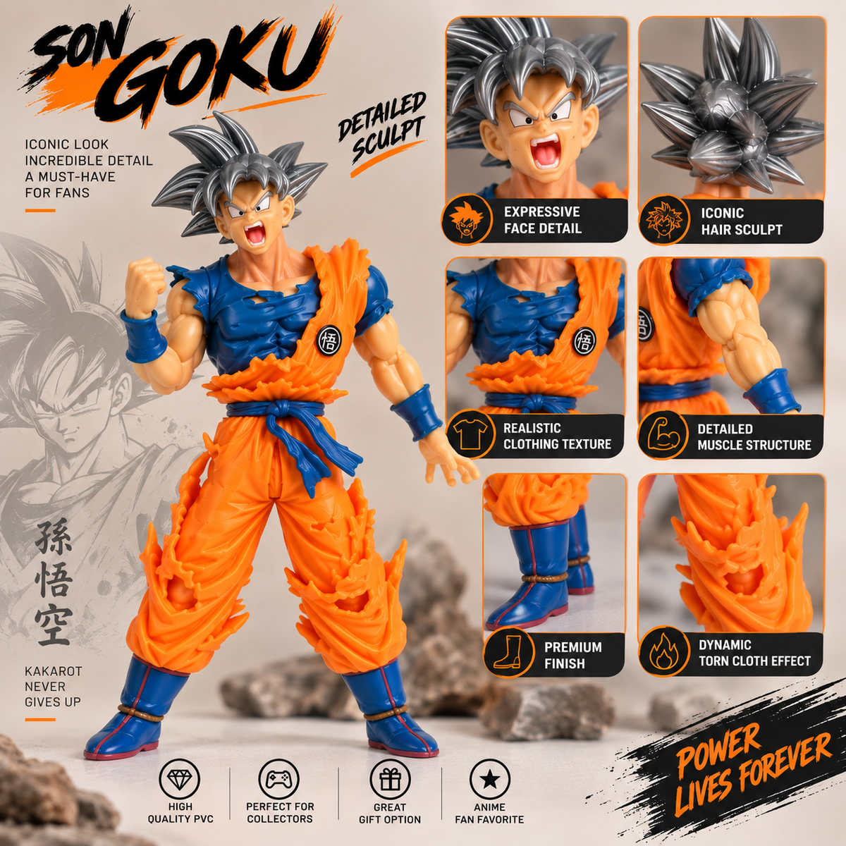 Son Goku Anime Action Figure – 17 cm Collectible Figure