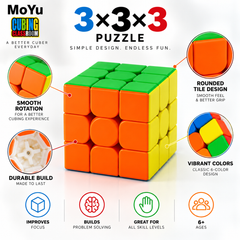 MoYu 3×3 Puzzle Cube – Smooth Rotation Speed Cube