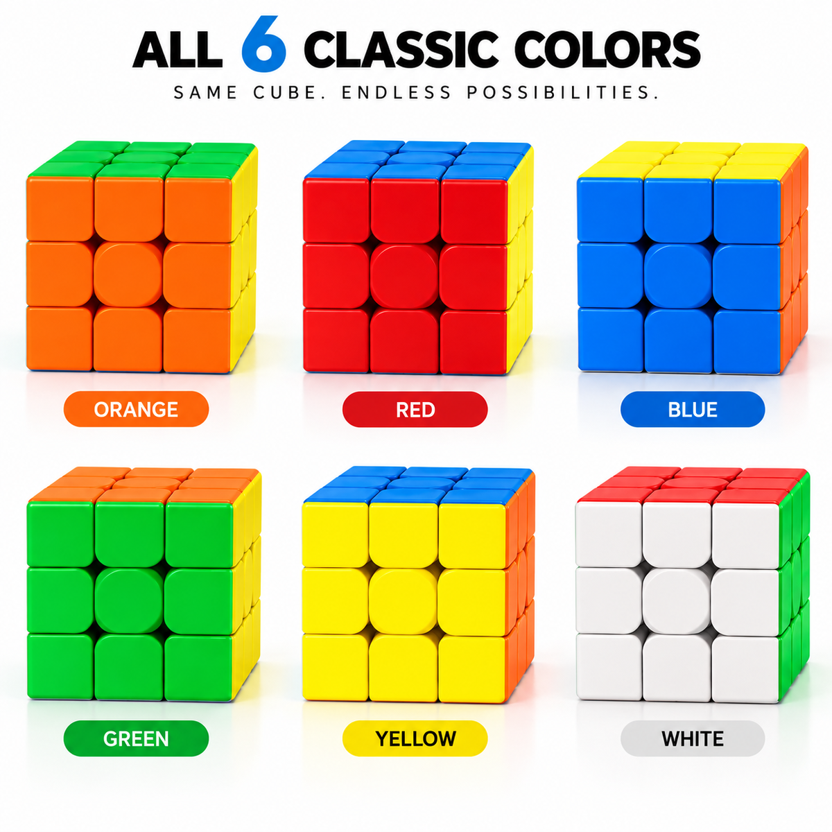 MoYu 3×3 Puzzle Cube – Smooth Rotation Speed Cube