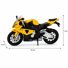 BMW S1000RR 1:12 Die-Cast Model Motorcycle – Yellow