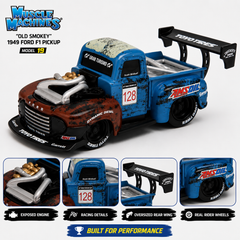 Muscle Machines “Old Smokey” 1949 Ford F1 Pickup 1:64 Die-Cast Model