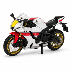 Yamaha R1 1:18 Scale Collectible Model Motorcycle – White & Red