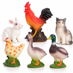 Farm Animal Figure Set – 6 Realistic Animal Toys for Kids