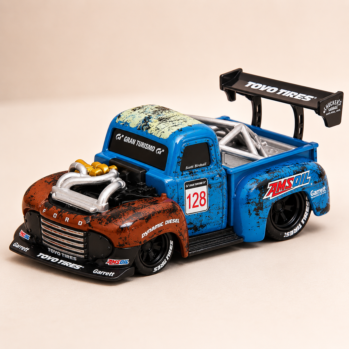 Muscle Machines “Old Smokey” 1949 Ford F1 Pickup 1:64 Die-Cast Model