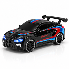 Mini 1:64 RC Alloy Car with LED Lights & 2.4GHz Remote